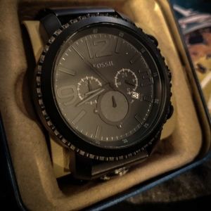 Fossil watch with compass